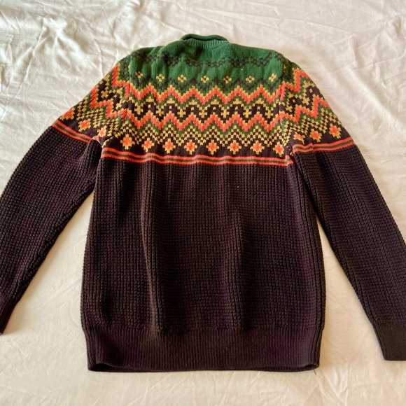 LL Bean Men's Signature Organic Cotton Rollneck Sweater, Fair Isle, Medium - Picture 2 of 3